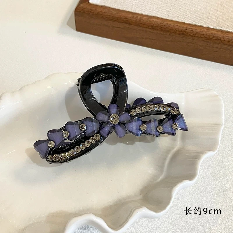 重工蝴蝶结抓夹女后脑勺发夹头饰轻奢气质高端发卡盘发鲨鱼夹1938