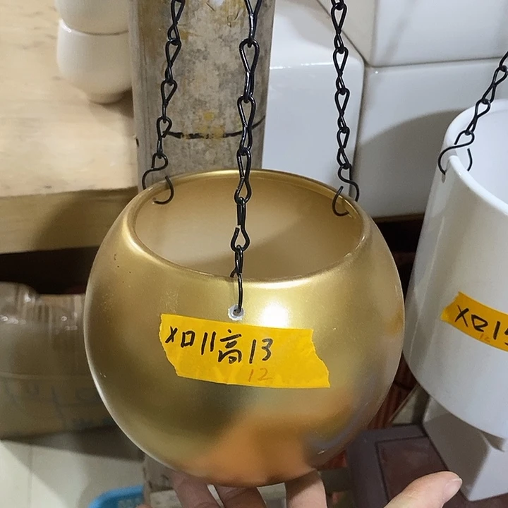 陶瓷花盆有孔 瑕疵介意勿拍