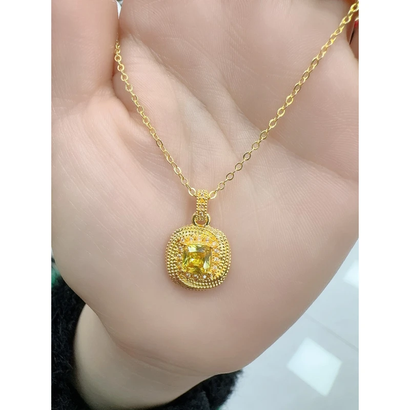 【三金甄选】18K金方糖吊坠高端大气百搭 PTD29