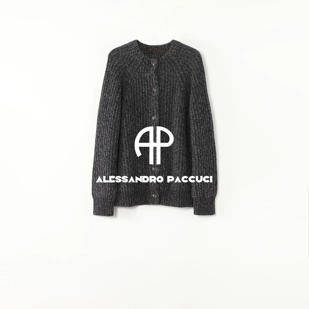 AP洛哥54224SK【时髦精髓】羊毛+羊绒插肩袖时尚百搭针织开衫