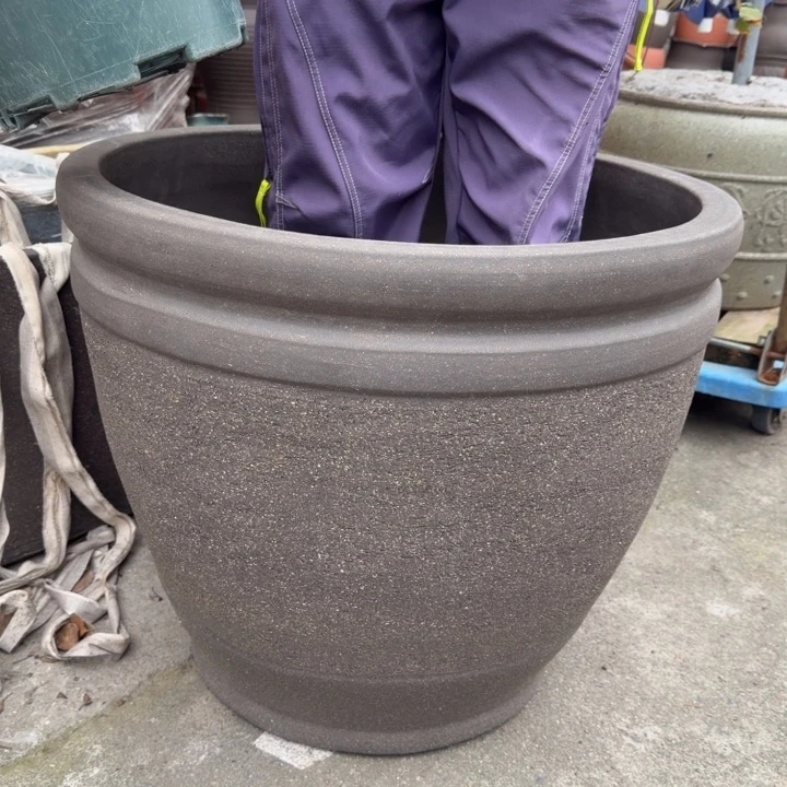 紫砂花盆口62高52宜兴粗陶粗糙正常