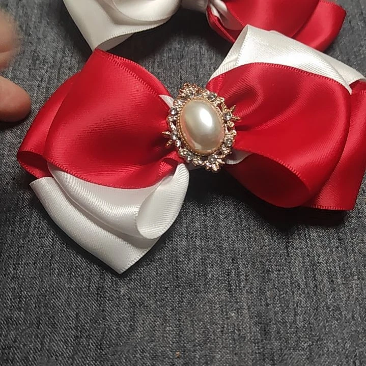 布艺铁合金源手作原创蝴蝶结发夹