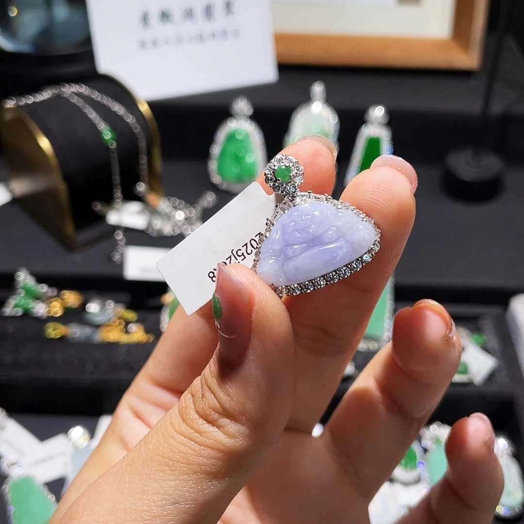 翡翠银S925镶嵌颈饰