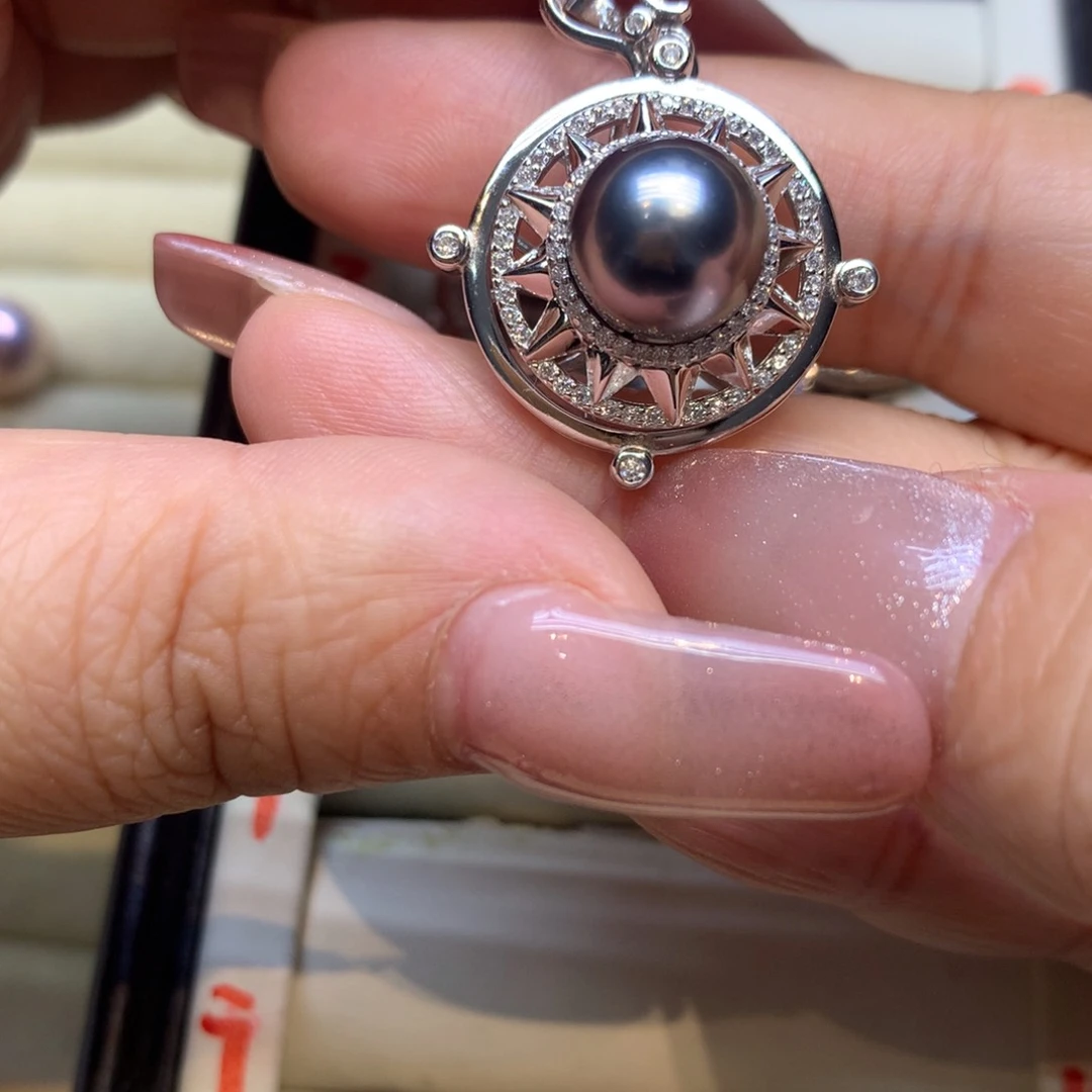 颈饰银S925镶嵌海水珍珠