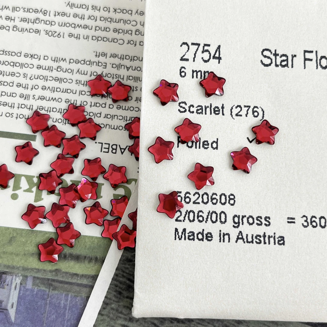 潘潘美甲饰品奥地利正品华子平底异形2754胖五星4*4mm/6*6mm钻饰