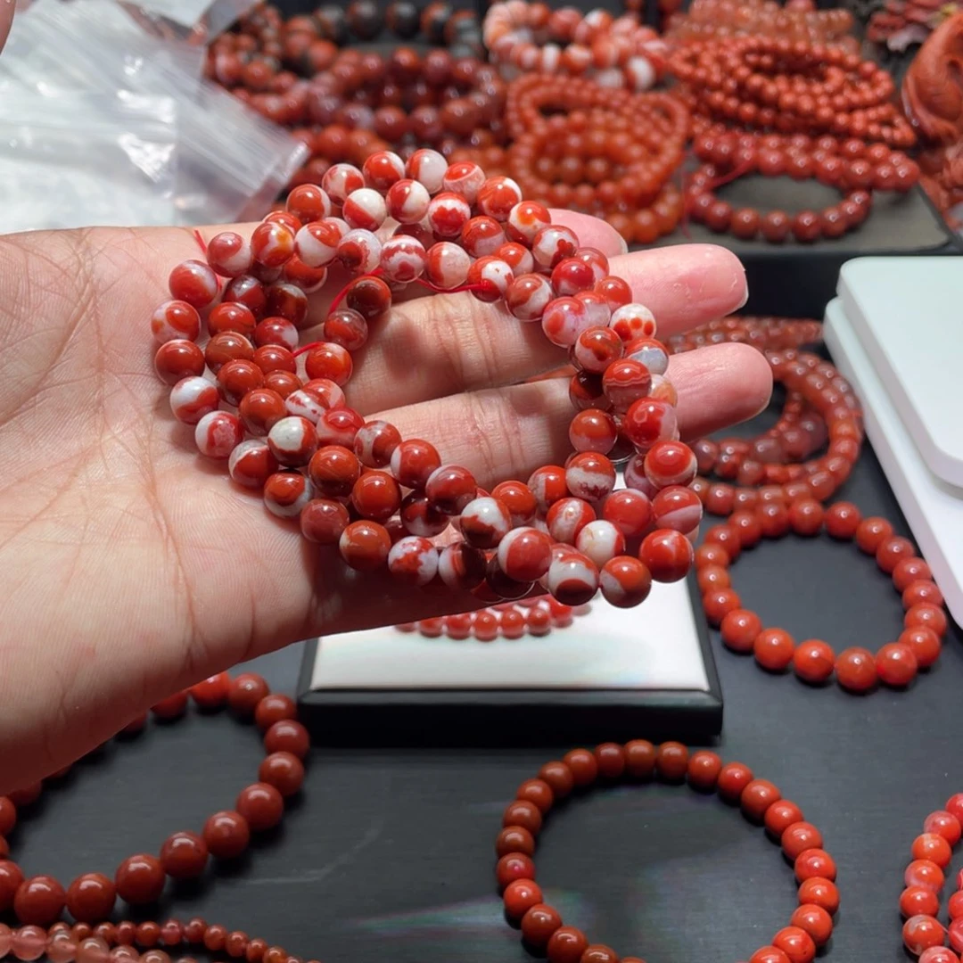 南红玛瑙手链未镶嵌
