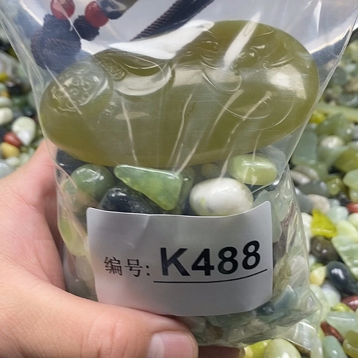 岫玉鱼缸石未镶嵌