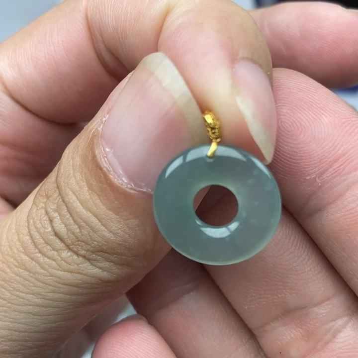 翡翠颈饰18K金镶嵌000000007