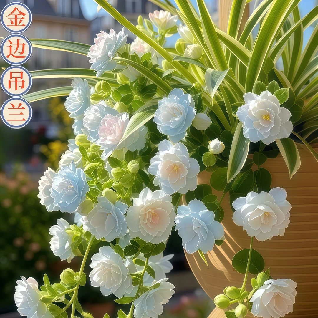 新款浓香型金边大花吊兰盆栽花卉庭院阳台办公室内绿植苗植物好养