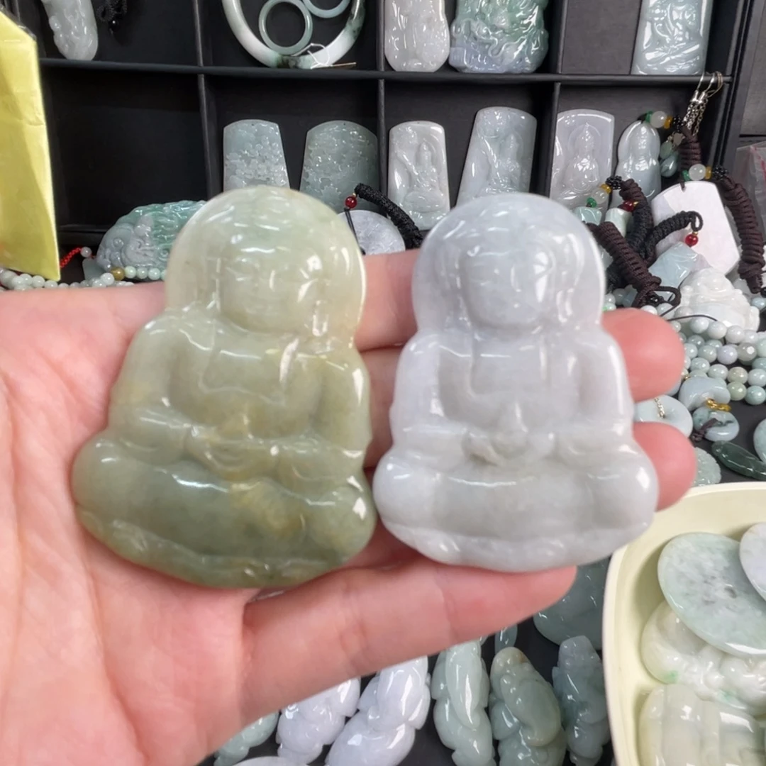 翡翠未镶嵌吊坠(不含链)微瑕
