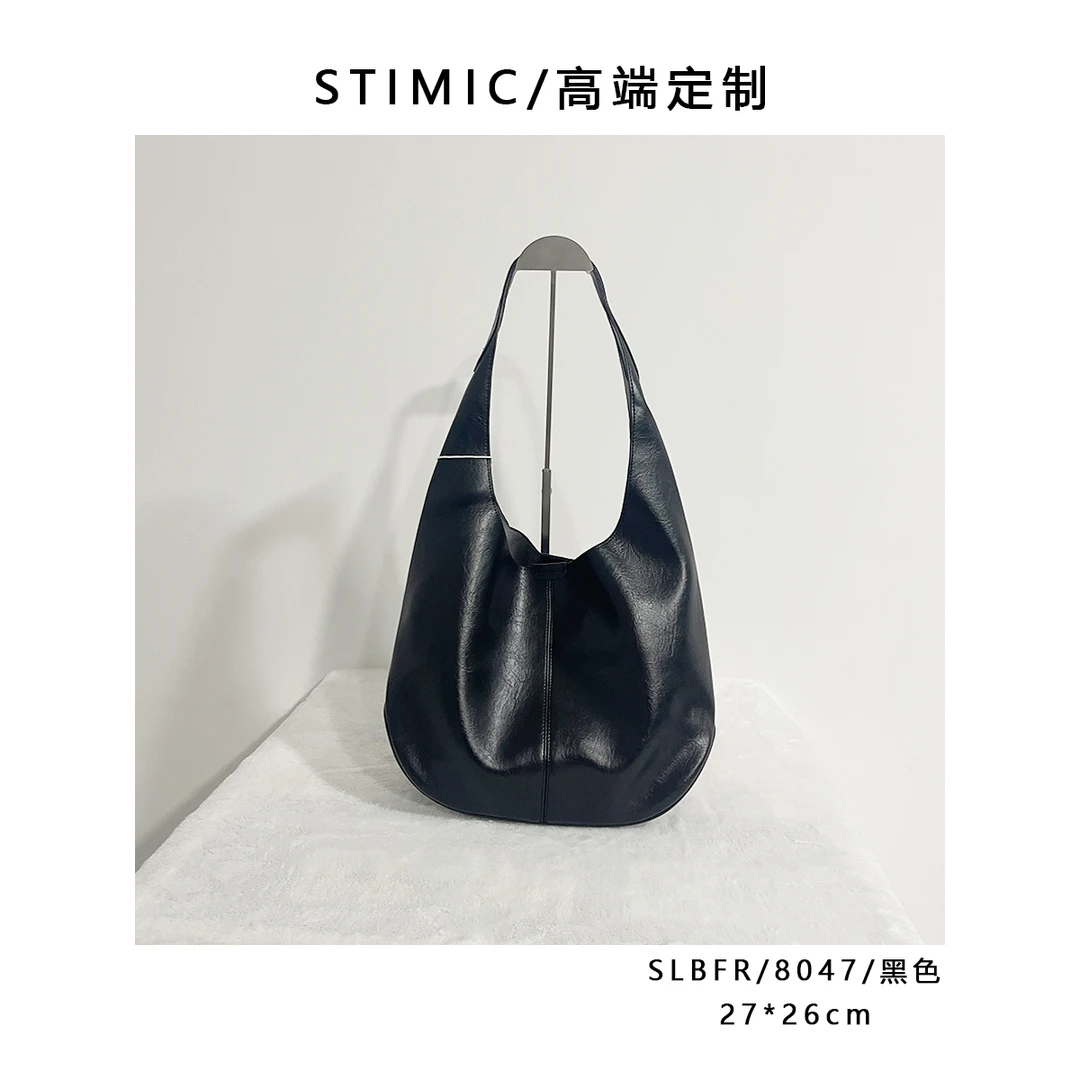 SLBFR/8047/黑色 Paiyuge高端订制女士手提单肩包斜挎包8047