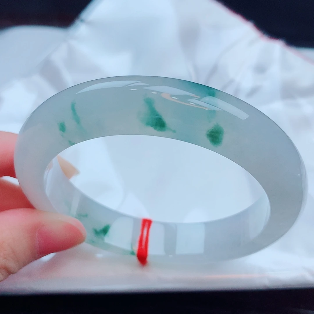 睡***0翡翠未镶嵌手镯缅甸天然翡翠A货手镯