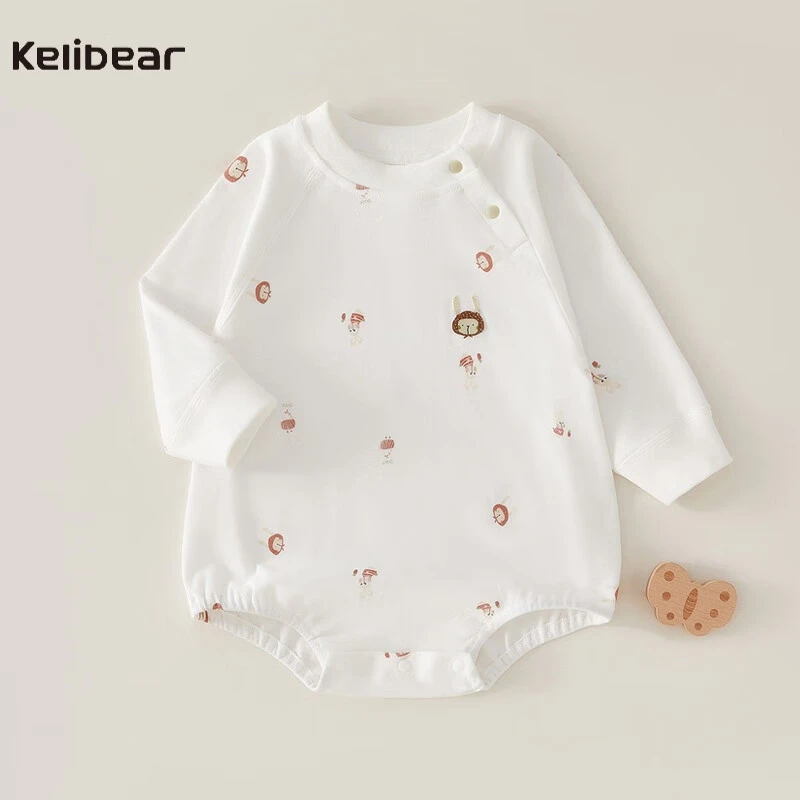 新生儿婴儿衣服初生宝宝包屁衣春秋季棉类无骨连体衣三角哈衣