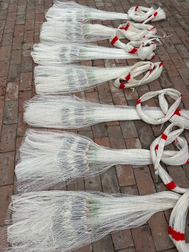 机制大力马一指半四米，直径六米重八斤，横拼接，铅坠一开到顶捕鱼