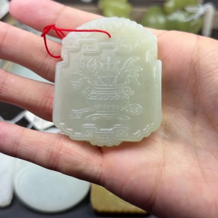 可***乐和田玉未镶嵌挂件