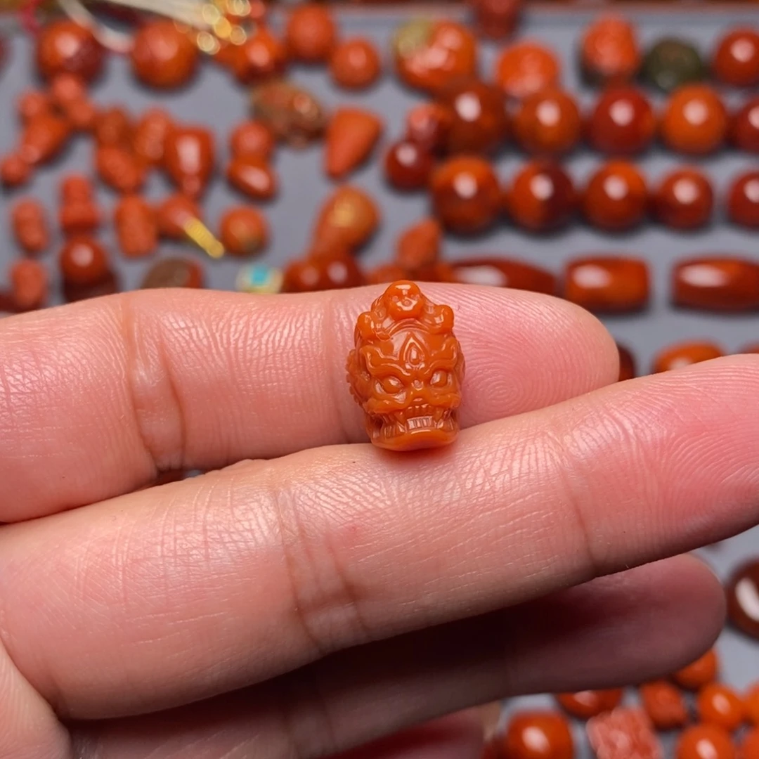 南红玛瑙纯色精工配饰未镶嵌1****6