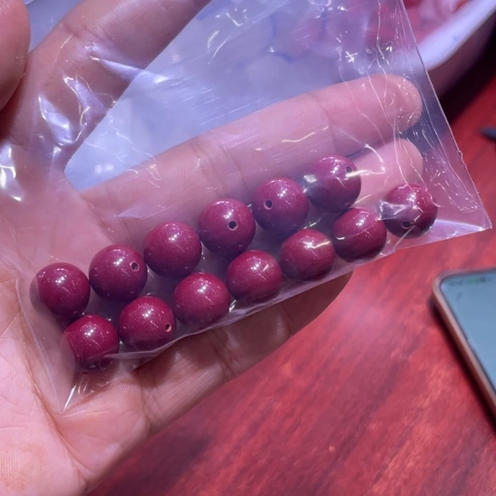 天然辰砂天然朱砂12素珠