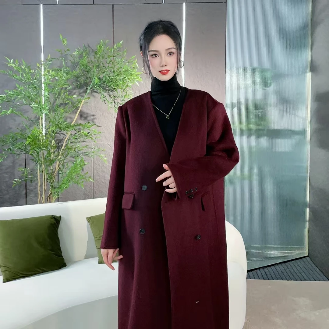 【丽爷】8178红色羊毛大衣