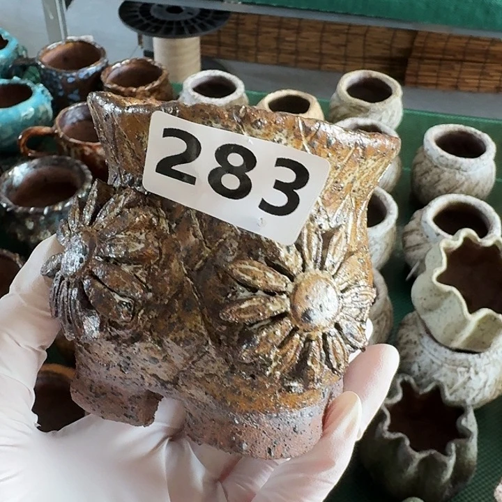 内口7高8粗陶手工花盆