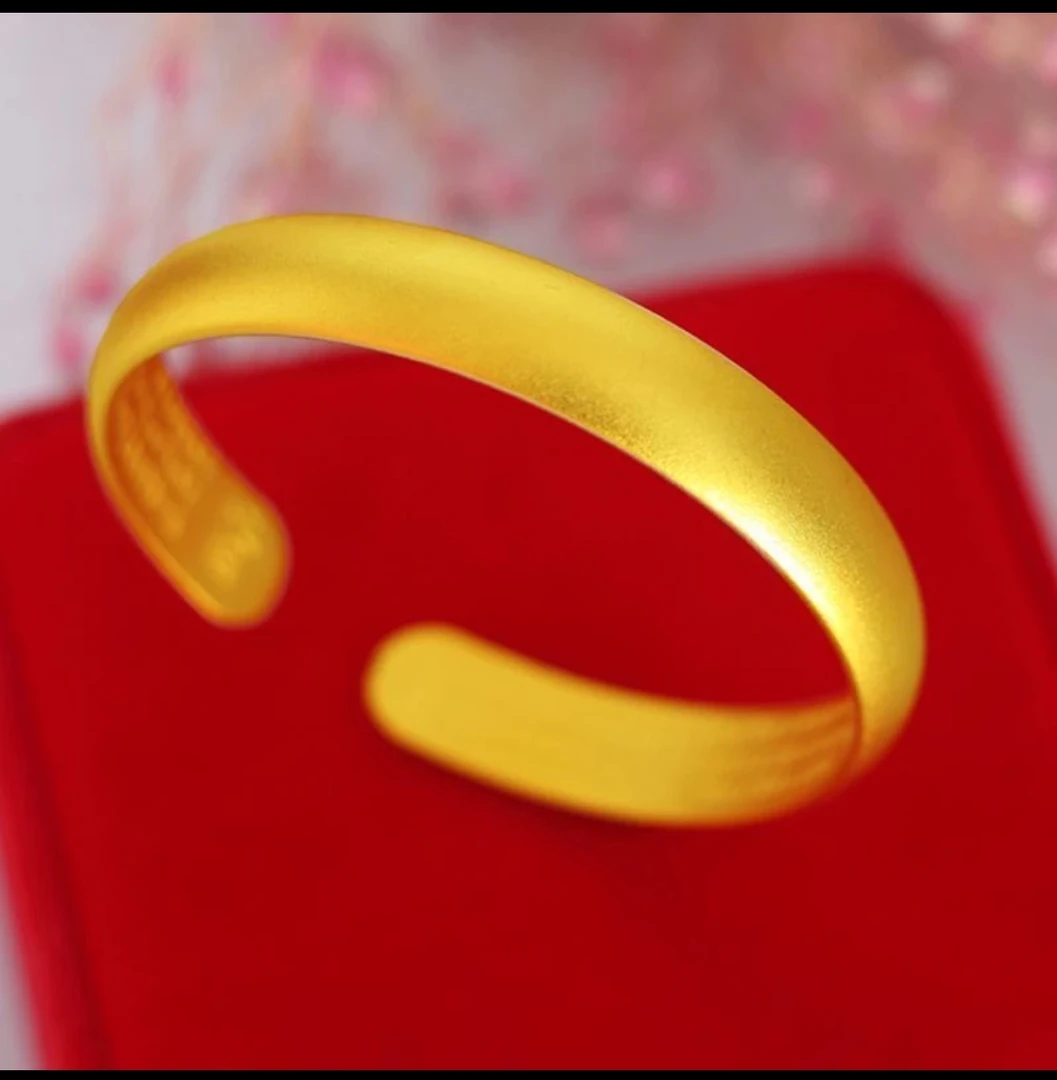 铜合金手镯 10N古法磨砂开口心经经典百搭实心可调节