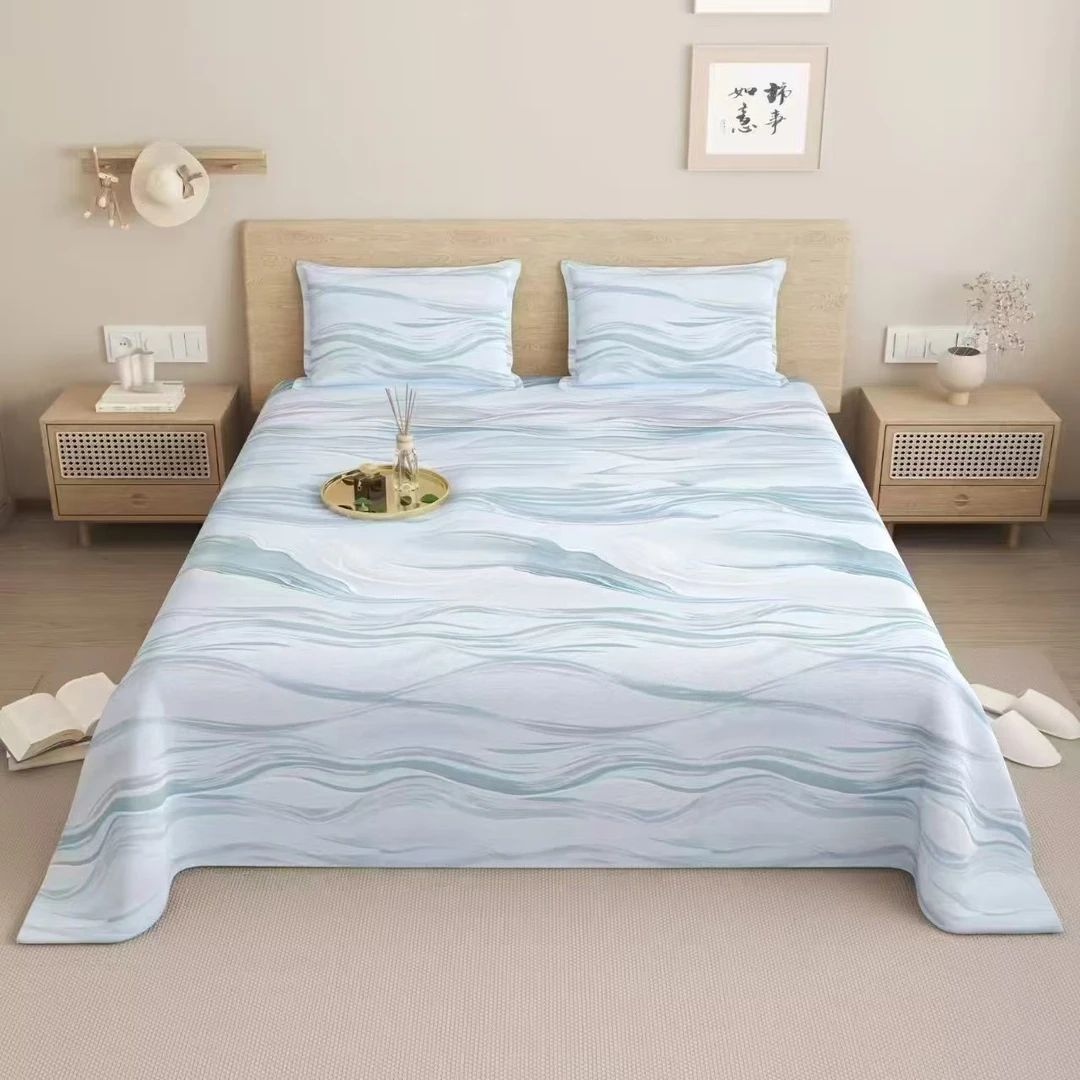 老粗布布头床单床上床盖2025夏季新款加厚三件套印花床笠信誉楼