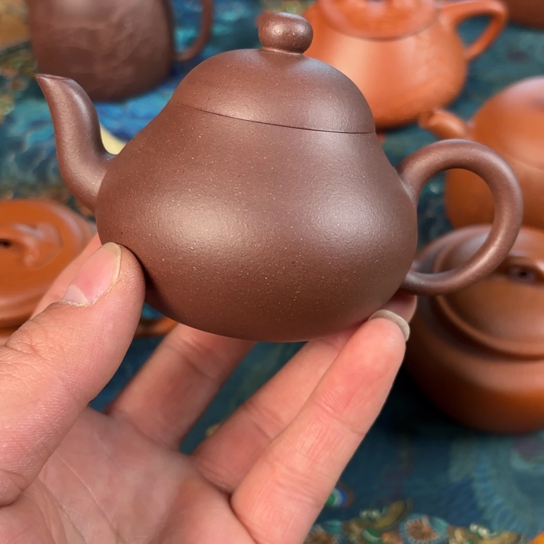 紫砂茶壶深井老紫泥 130cc 胖梨