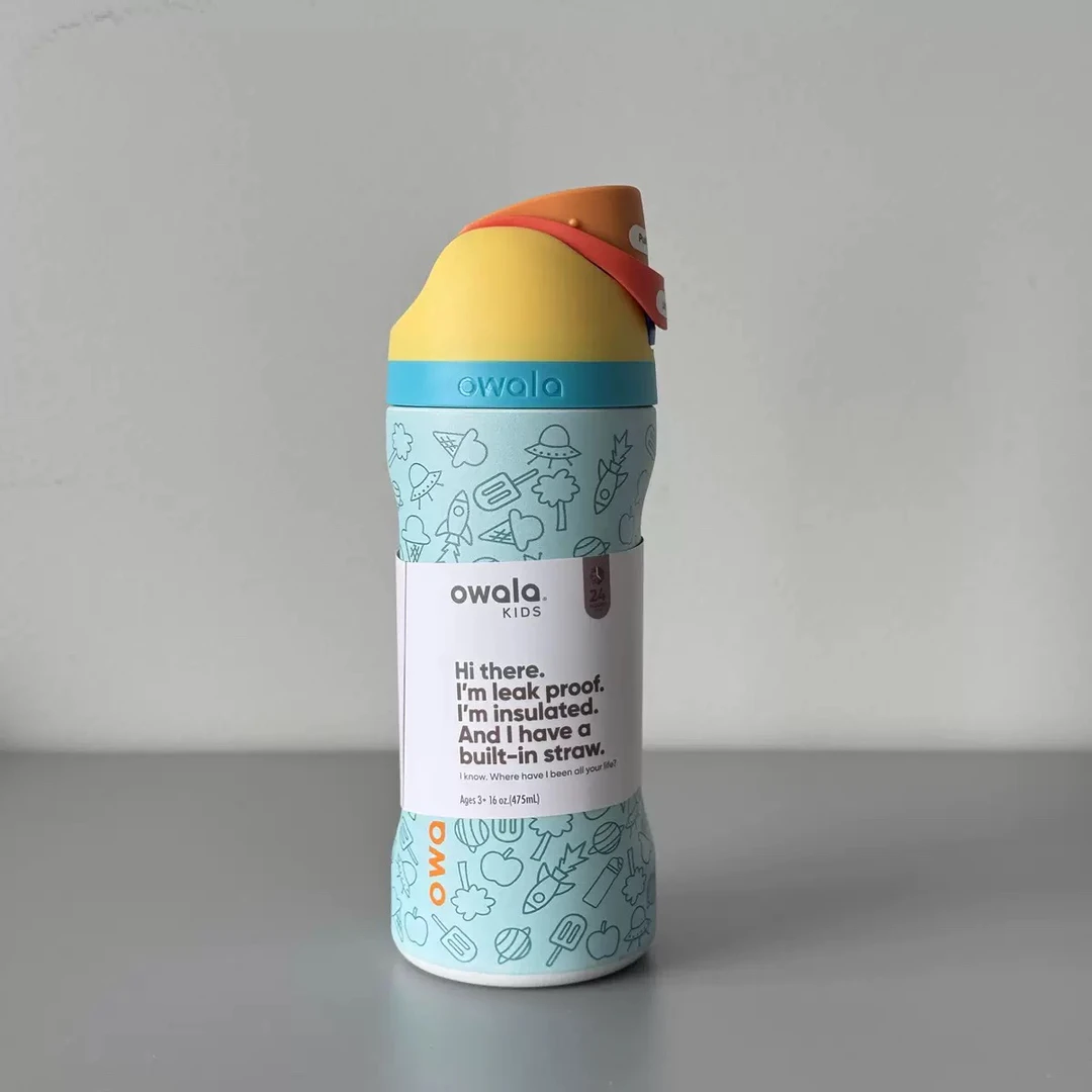 owala freeSip爆款保温杯不锈钢保温杯真空弹跳杯直饮杯双饮杯