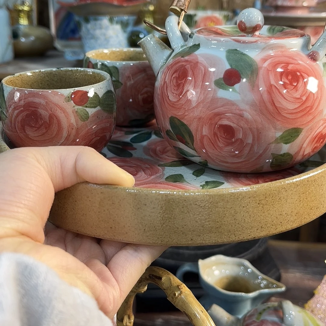 陶泥景德镇手工手绘高温釉下彩