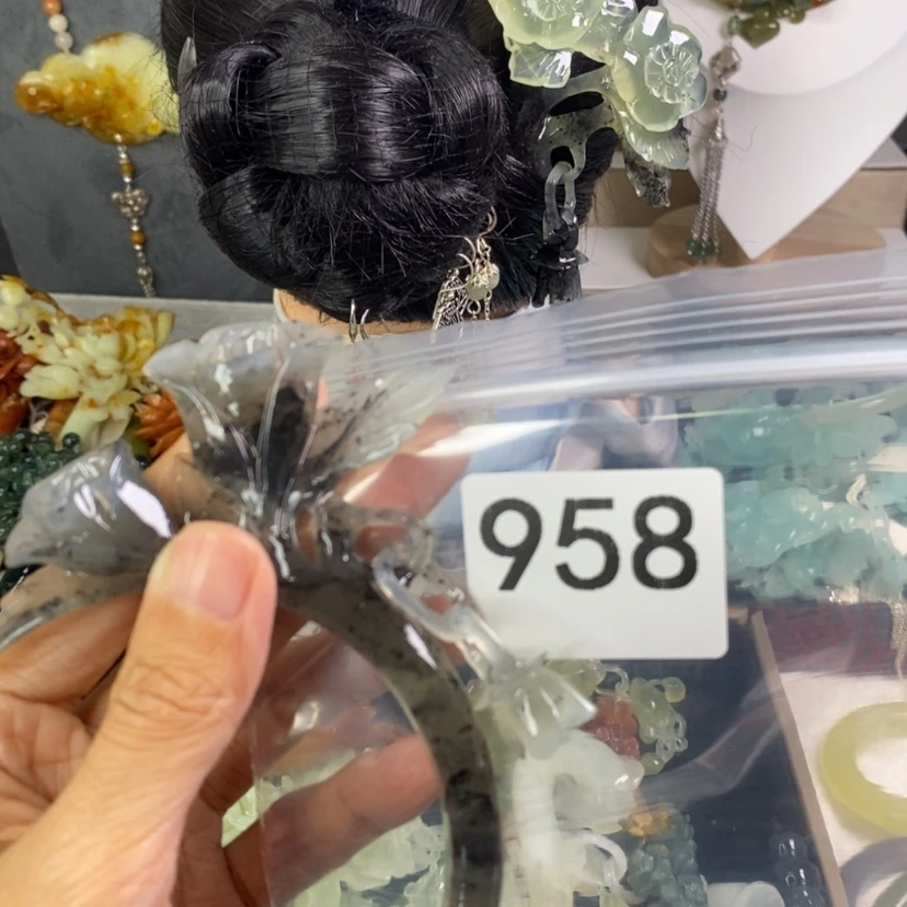 【闪购商品】岫玉发饰未镶嵌翊