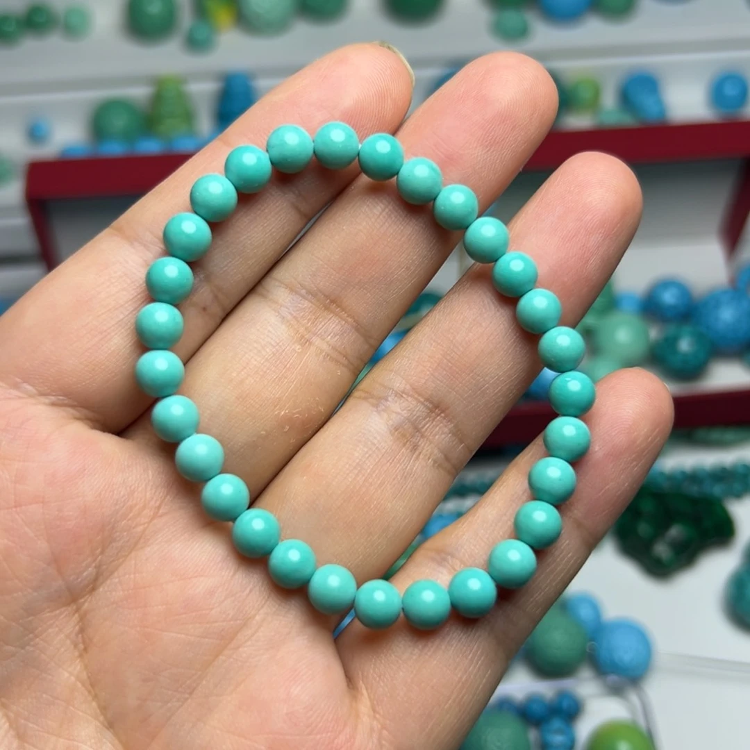 卡6+绿圆珠手串配饰