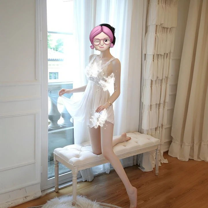 落染（80-150斤）大码女士法式气质性感轻奢蕾丝吊带收腰睡裙1140