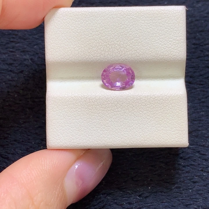 彩色蓝宝石裸石未镶嵌清***?紫蓝宝 1.35c t