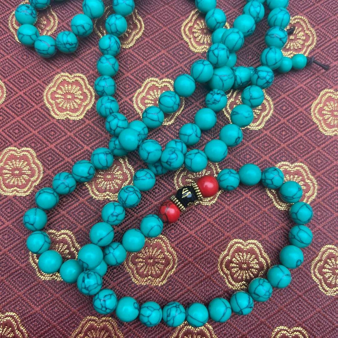 【尚古阁轩】绿色松圆珠多圈手串（不带礼盒）