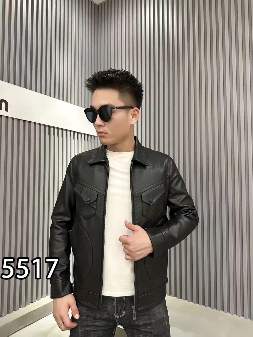 【拉链款】2025时尚休闲款式皮夹克百搭潮流外套春季新款修身秋季