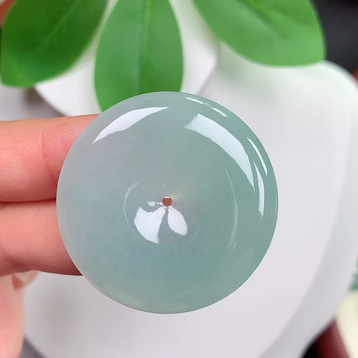 颈饰未镶嵌翡翠平安扣 35.3x5.4mm