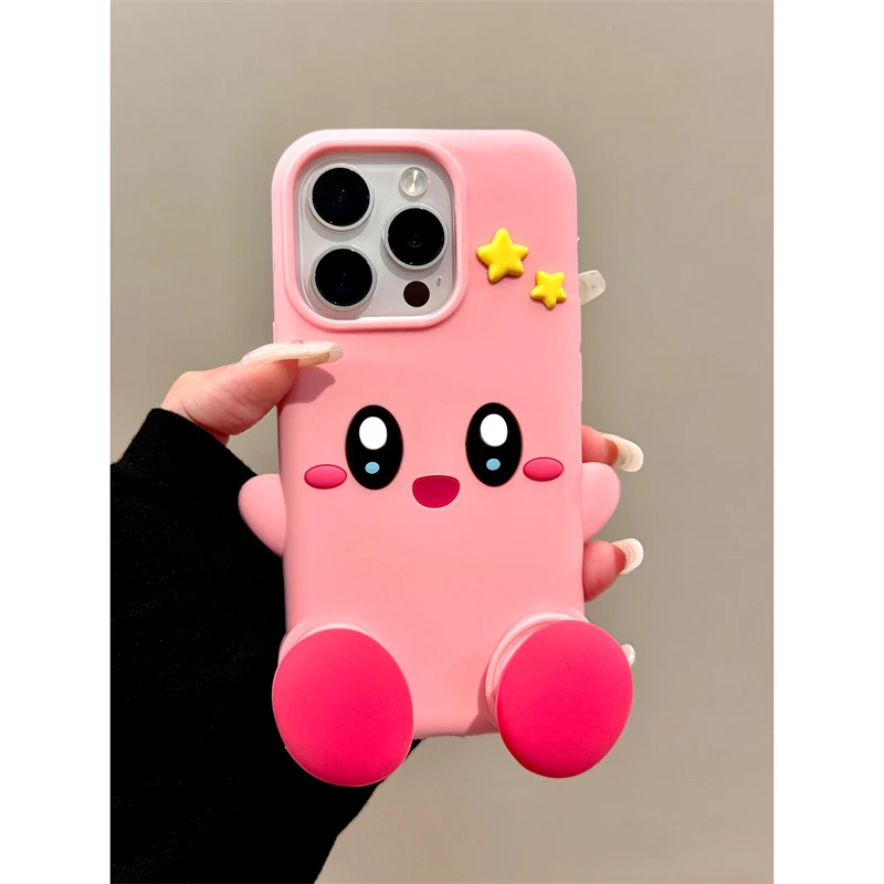 适用苹果iphone16promax伸缩支架15pro立体硅胶14ins可爱13手机壳