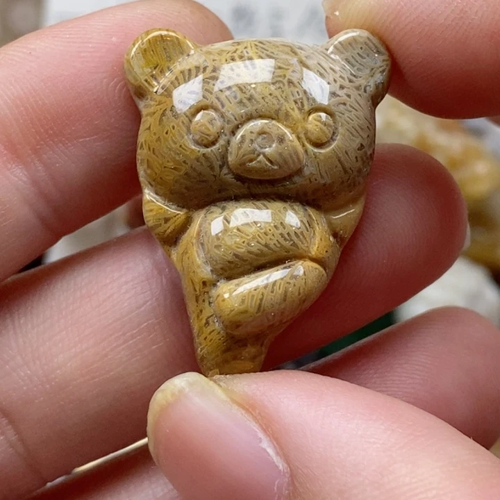 硅化珊瑚（珊瑚玉）颈饰未镶嵌小吊坠
