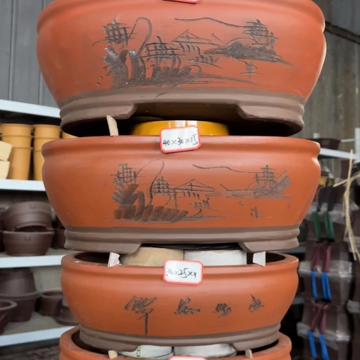 紫砂花盆128-4。