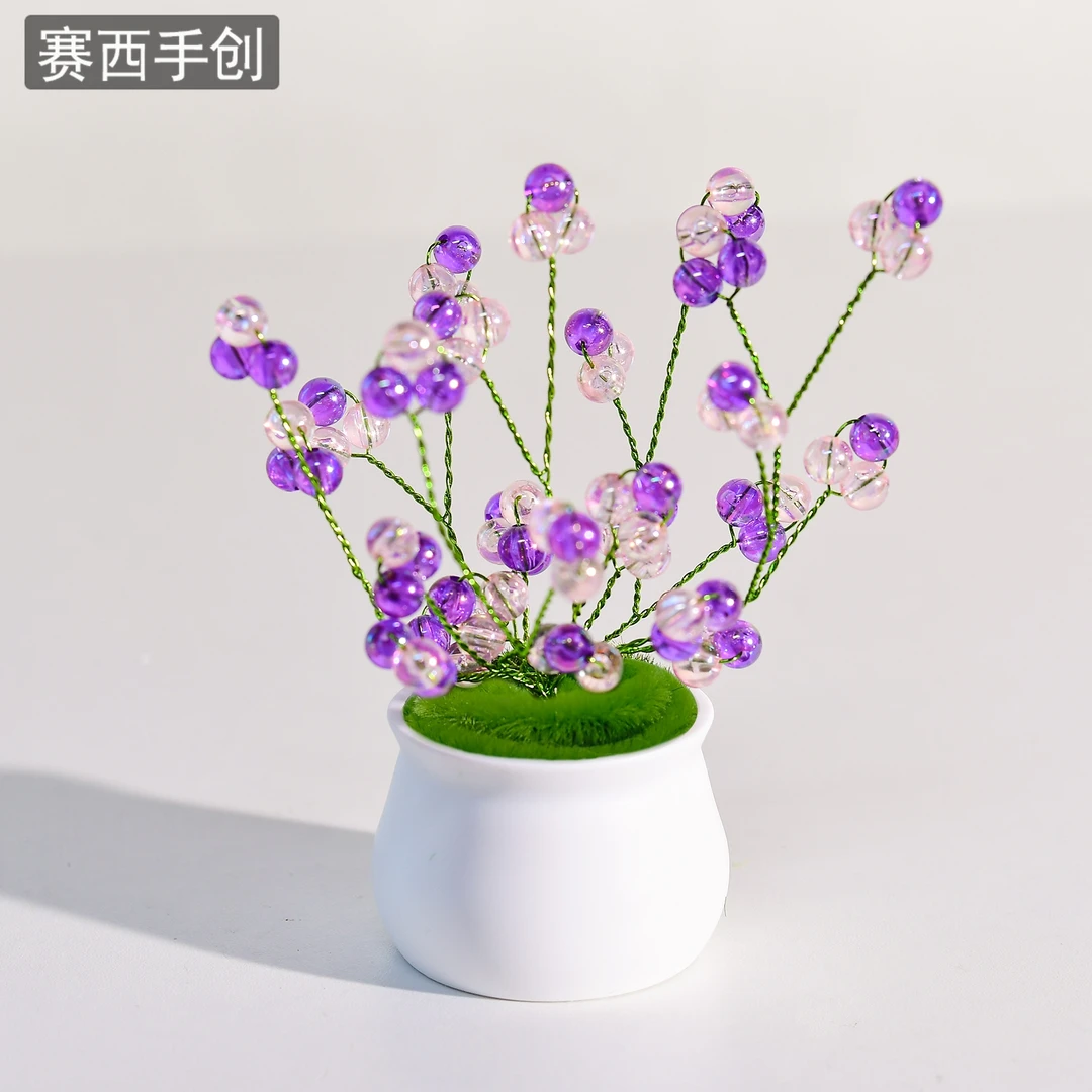 赛西手工仿真盆栽桌面装饰点缀车载摆件创意客厅电视柜摆件L03