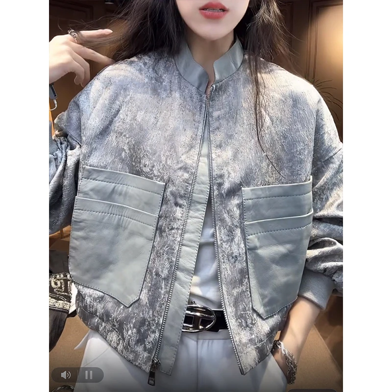 休闲宽松超好看拉链立领棒球服外套女春秋2025新款小个子减龄夹克