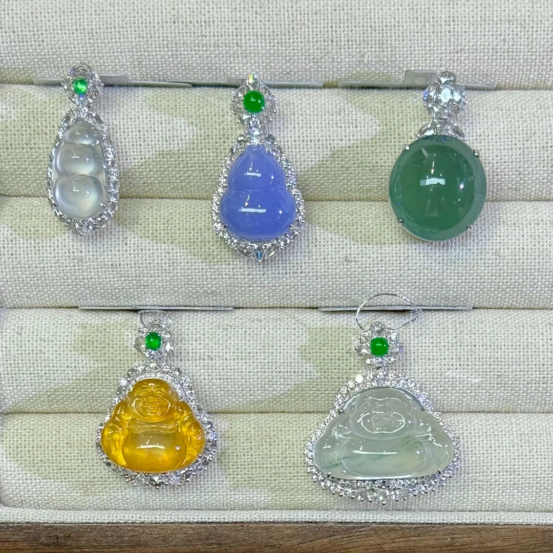 翡翠吊坠1件-18K金-多样性发货只发一件-BK5-BK|CXQ21