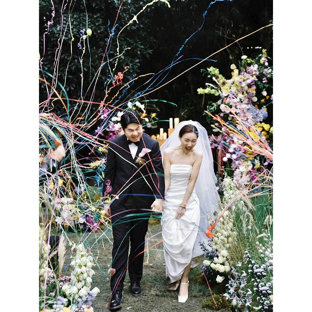 手抛彩带网红手拉款蜘蛛丝飘带生日节日开业氛围礼花筒小礼炮拍照