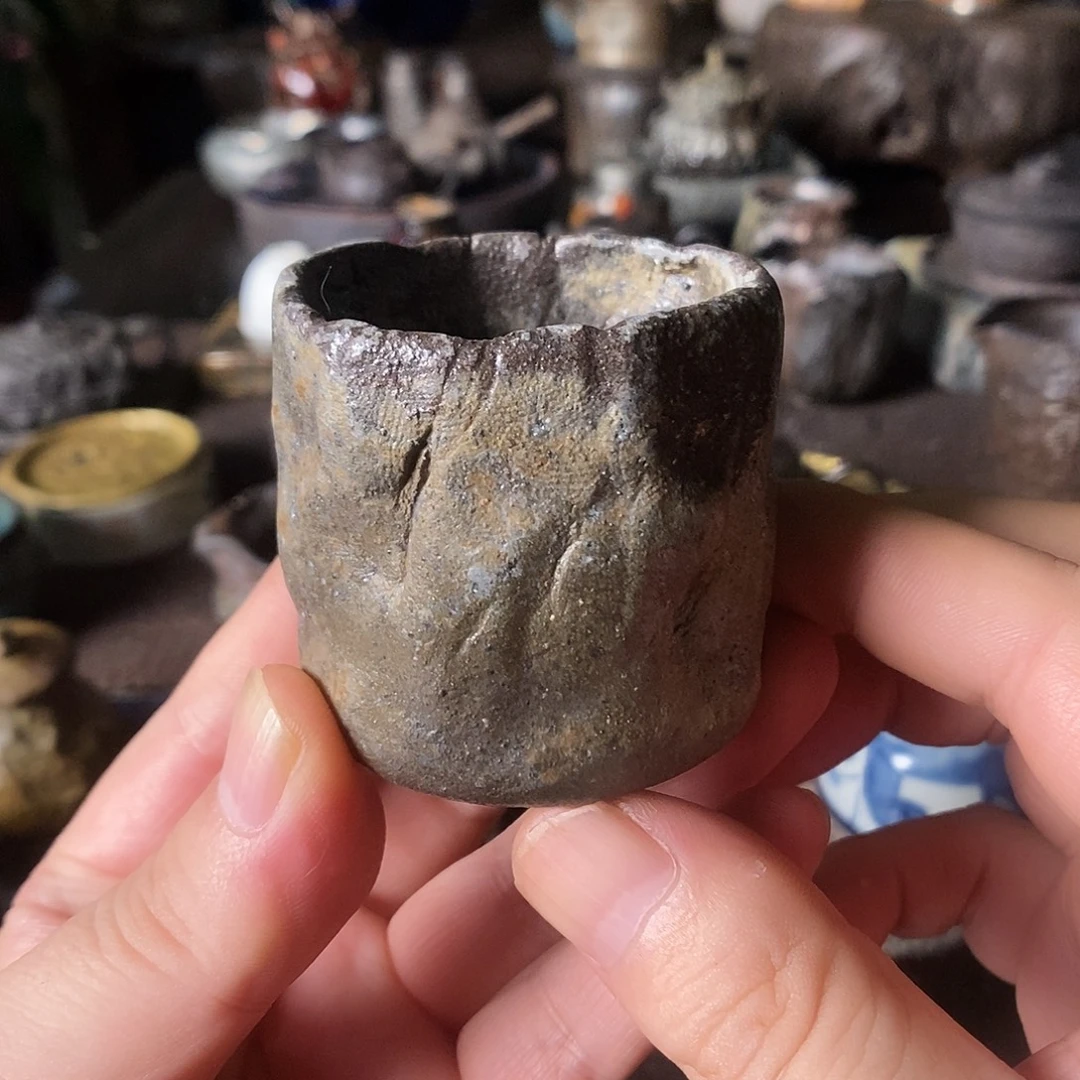 手工制作柴烧茶具