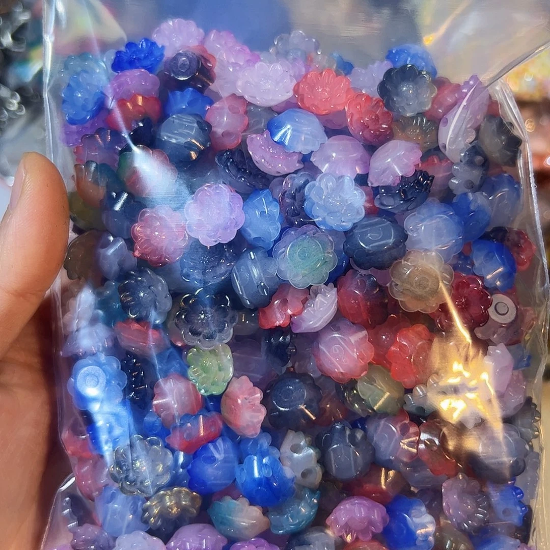 塑料双孔亚克力花花一包
