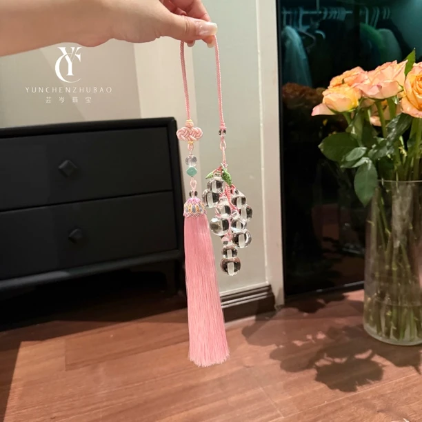 白水晶葫芦娃流苏挂件（未开价