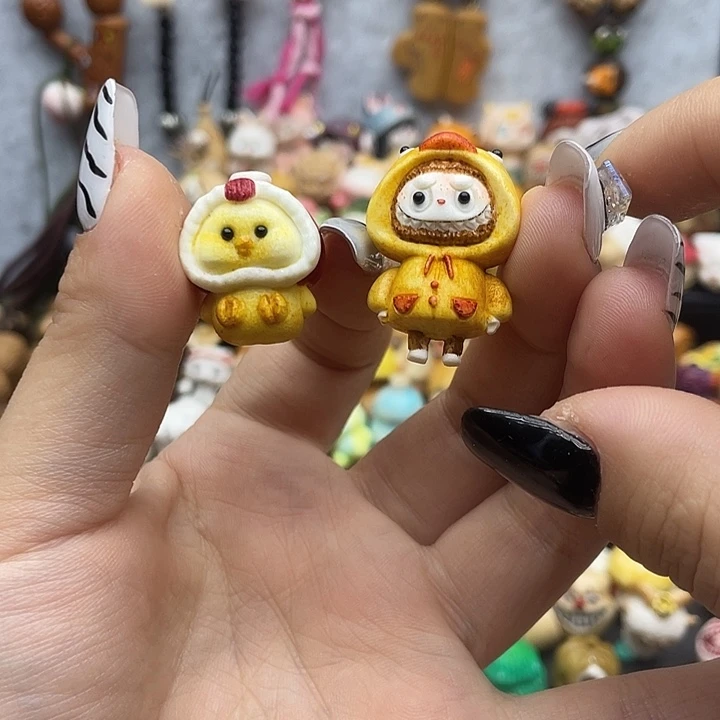 非金属根付娃娃2个