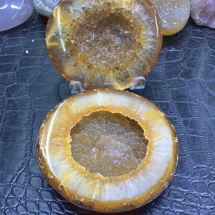 未镶嵌珠宝半成品紫晶黄软啵啵盆