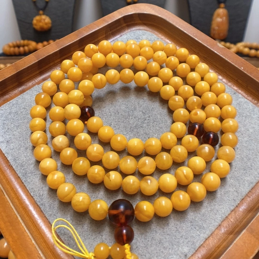 未镶嵌蜜蜡手链蜜蜡