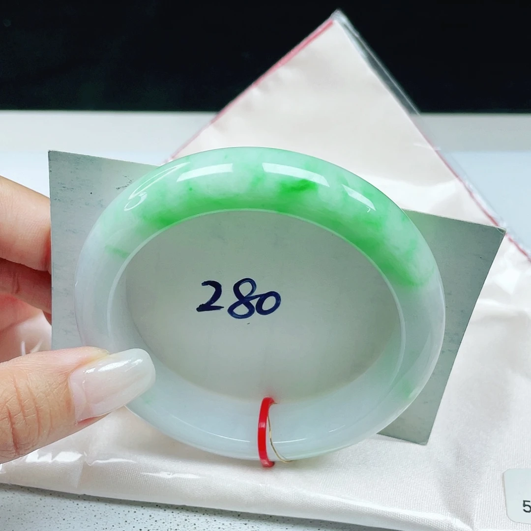 翡翠未镶嵌手镯 正圈57+