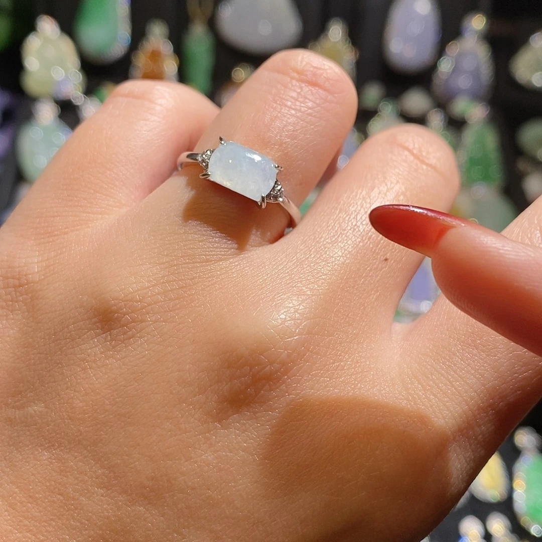 翡翠银S925镶嵌颈饰天然翡翠